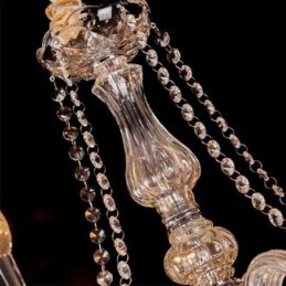 Lustre de cristal europeu, luz pendente transparente
