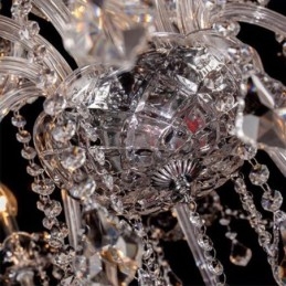 Lustre de cristal europeu, luz pendente transparente
