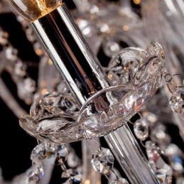 Lustre de cristal europeu, luz pendente transparente