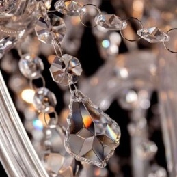Lustre de cristal europeu, luz pendente transparente
