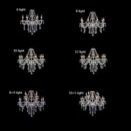 Grande lustre de cristal europeu transparente luz de teto