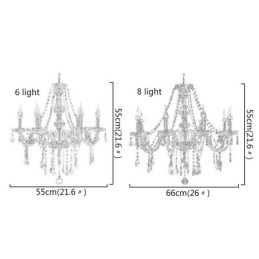 Grande lustre de cristal europeu transparente luz de teto
