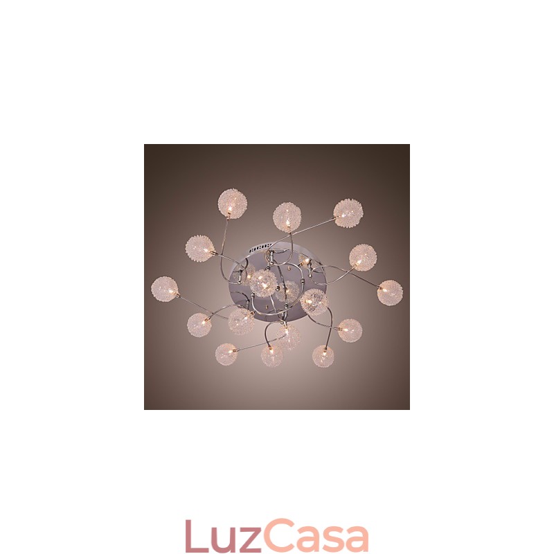 Luminária embutida de ferro G4 com cúpulas de alumínio