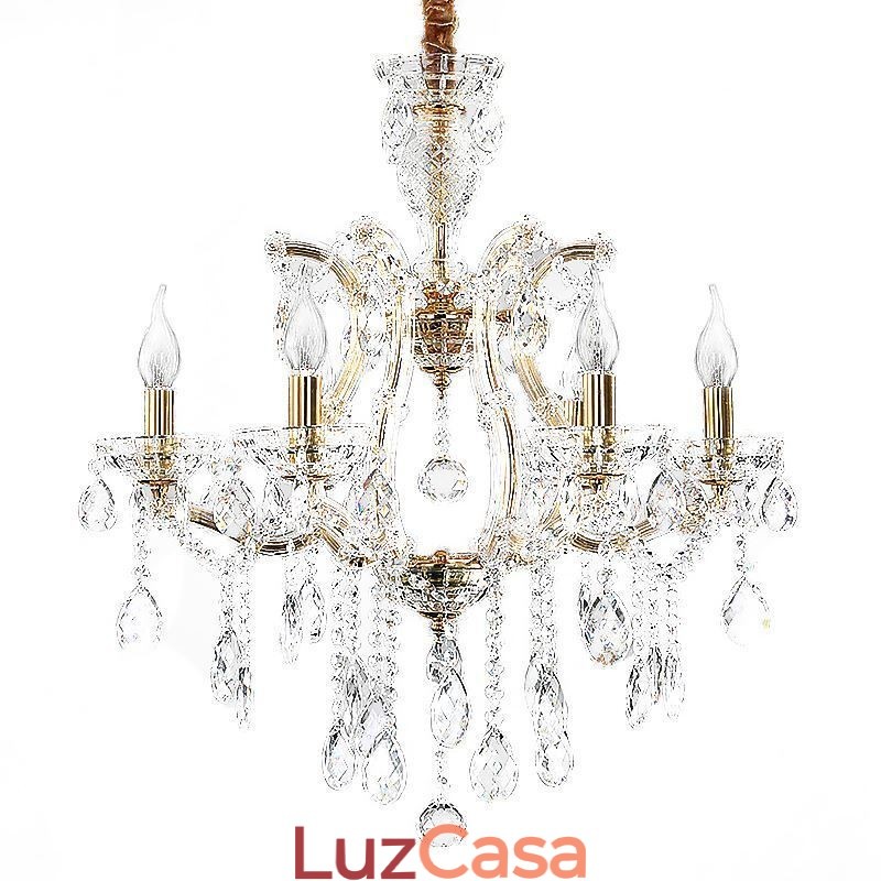 Elegante lustre de cristal europeu pendente