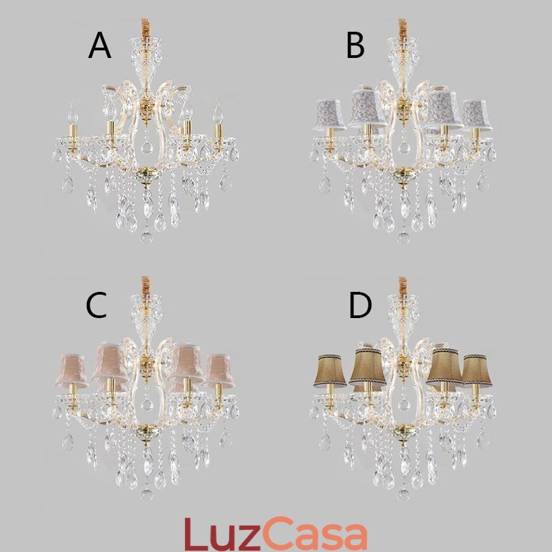 Elegante lustre de cristal europeu pendente