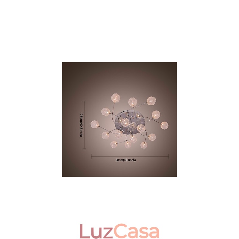 Luminária embutida de ferro G4 com cúpulas de alumínio