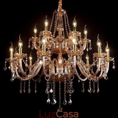 Lustre de cristal de luxo europeu luz de teto Lustre de cristal de luxo europeu luz de teto