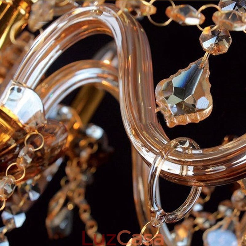 Lustre de cristal de luxo europeu luz de teto