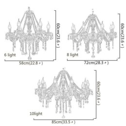 Grande lustre de cristal de luxo europeu pendente luz