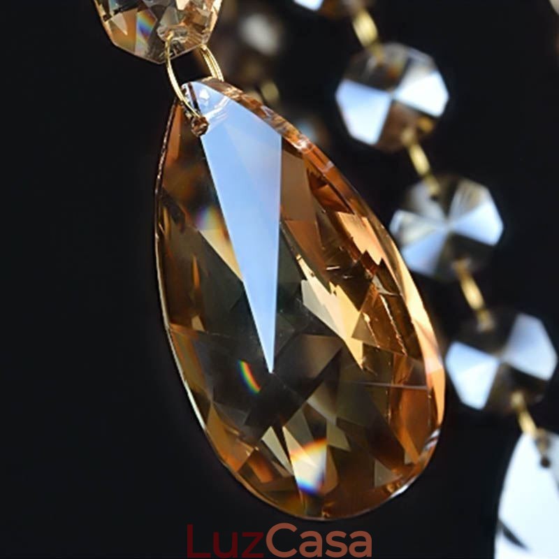 Grande lustre de cristal de luxo europeu pendente luz