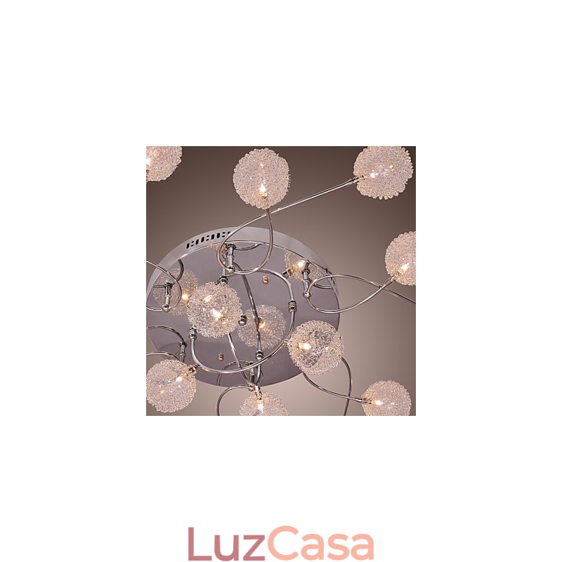 Luminária embutida de ferro G4 com cúpulas de alumínio