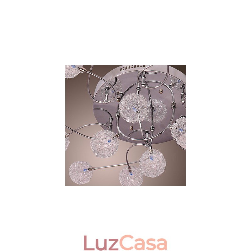 Luminária embutida de ferro G4 com cúpulas de alumínio