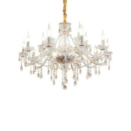 Lustre de cristal moderno europeu transparente luz pendente