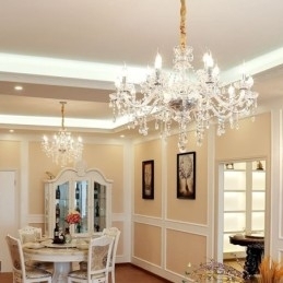 Lustre de cristal moderno europeu transparente luz pendente