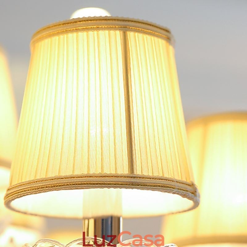 Lustre de cristal moderno europeu transparente luz pendente