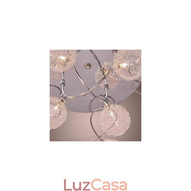 Luminária embutida de ferro G4 com cúpulas de alumínio