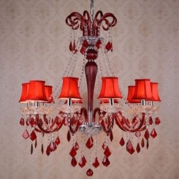 Lustre de cristal retrô europeu preto pingente luz