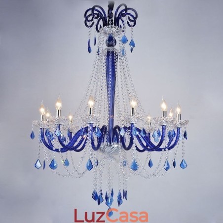 Lustre de cristal europeu elegante luz pendente Lustre de cristal europeu elegante luz pendente