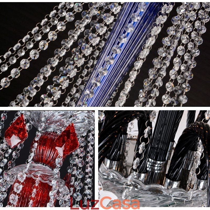 Lustre de cristal europeu elegante luz pendente