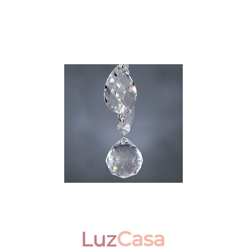 Elegante lustre de cristal com 6 luzes