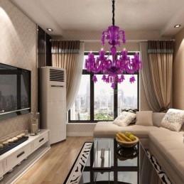 Lustre de cristal europeu com pingente de sinos e luzes de teto