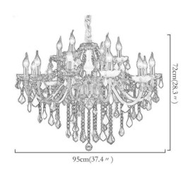 Lustre colorido estilo europeu, luminária pendente de luxo