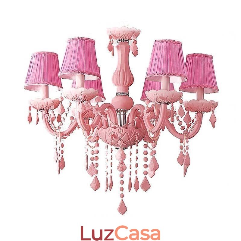 Elegante lustre de cristal europeu grande luz pendente