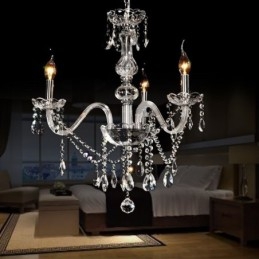 Lustre de cristal elegante moderno europeu pingente de luz