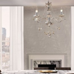 Lustre de cristal europeu cor conhaque vidro pingente luz