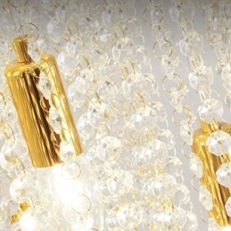 Lustre de cristal moderno, escada de luxo, luz de teto de cristal com 19 luzes