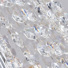Lustre de cristal moderno, escada de luxo, luz de teto de cristal com 19 luzes