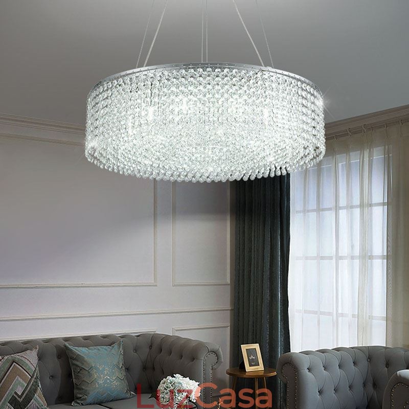Lustre de cristal moderno, luminária de teto decorativa de luxo europeia com 12 luzes