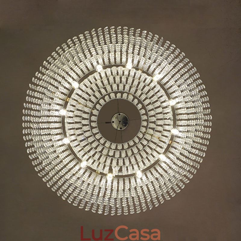 Lustre de cristal moderno, luminária de teto decorativa de luxo europeia com 12 luzes