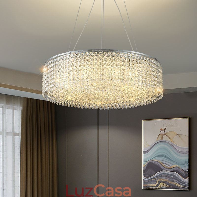 Lustre de cristal moderno, luminária de teto decorativa de luxo europeia com 12 luzes