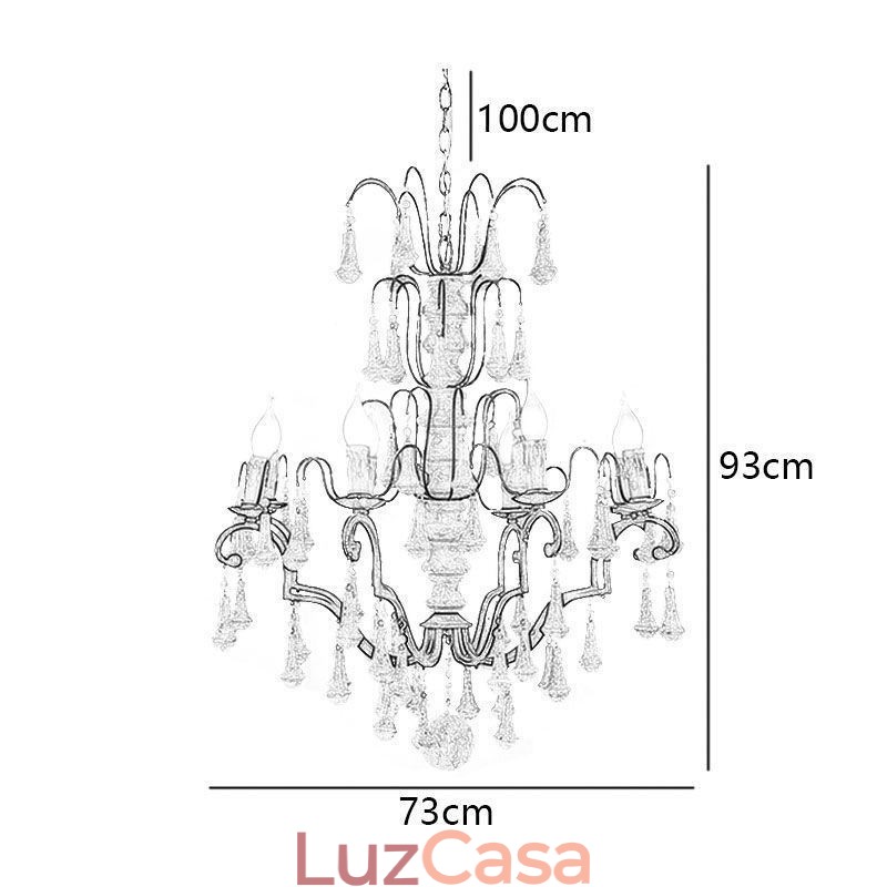 Lustre Pendente de Madeira Estilo Retro Elegante