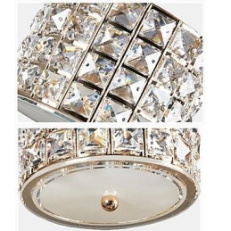 Luminária pendente de cristal com 3 luzes, droplight