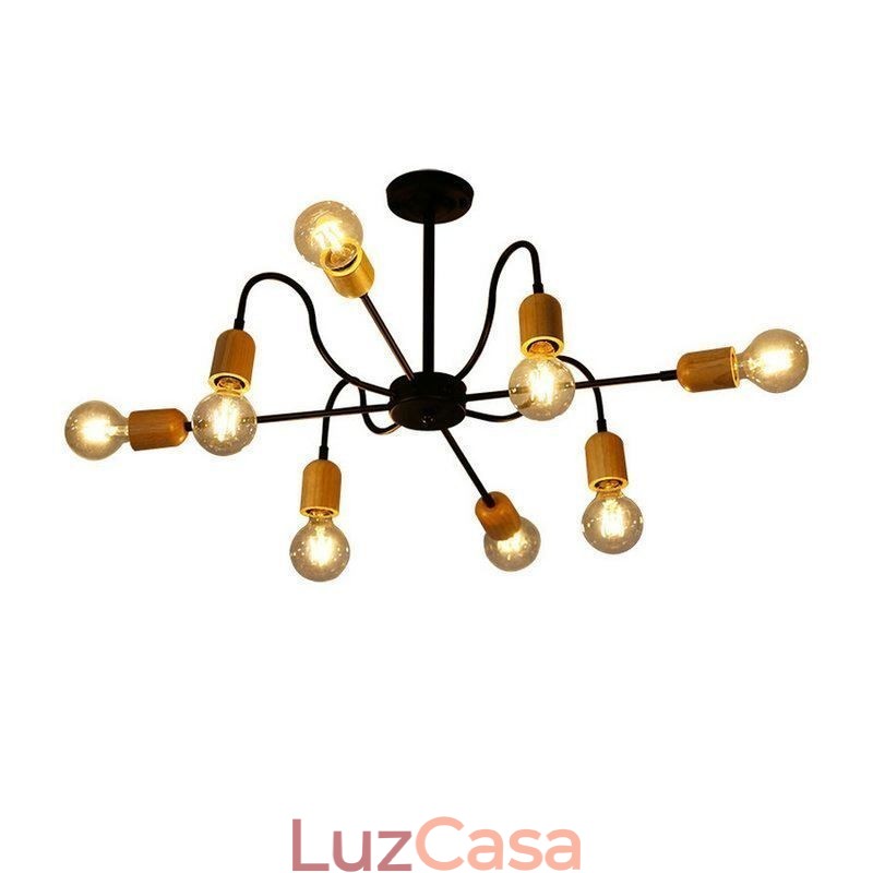 Lustre de aranha de ferro criativo contemporâneo