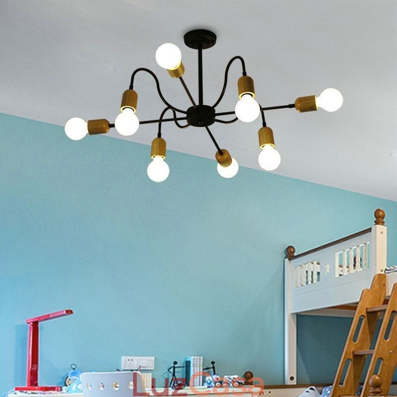 Lustre de aranha de ferro criativo contemporâneo