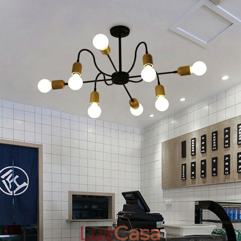 Lustre de aranha de ferro criativo contemporâneo