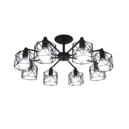 Luminária pendente moderna de gaiola para pássaros, ferro, iluminação decorativa