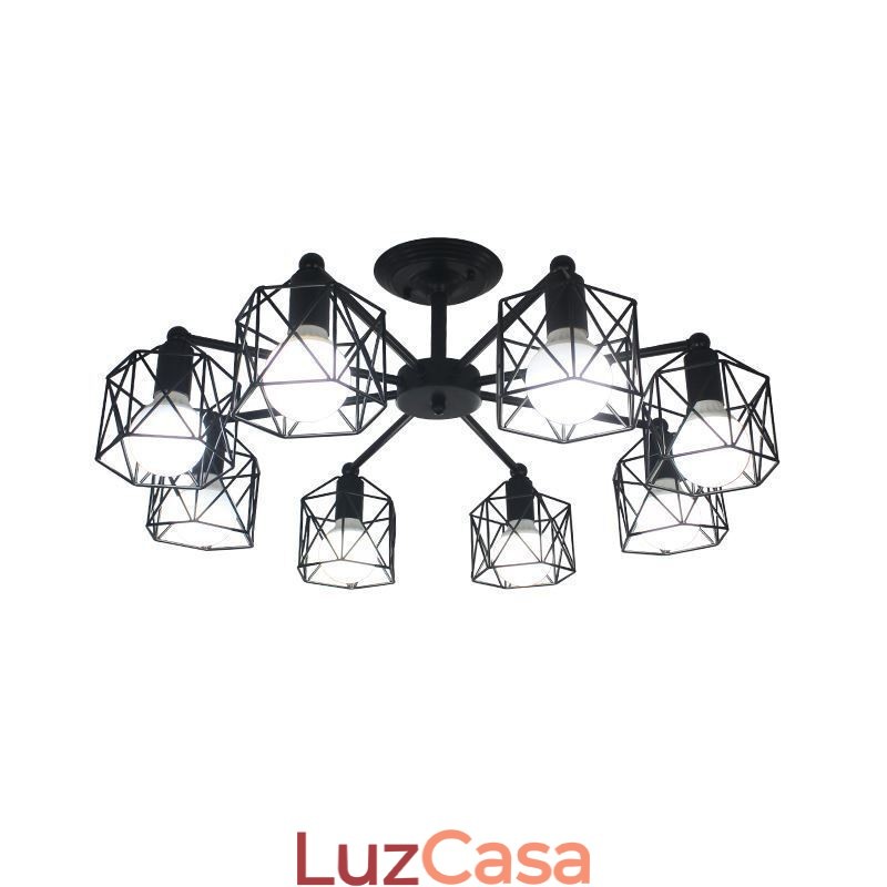 Luminária pendente moderna de gaiola para pássaros, ferro, iluminação decorativa