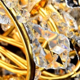 Lustre de cristal de luxo europeu Duplex luz pendente de escada