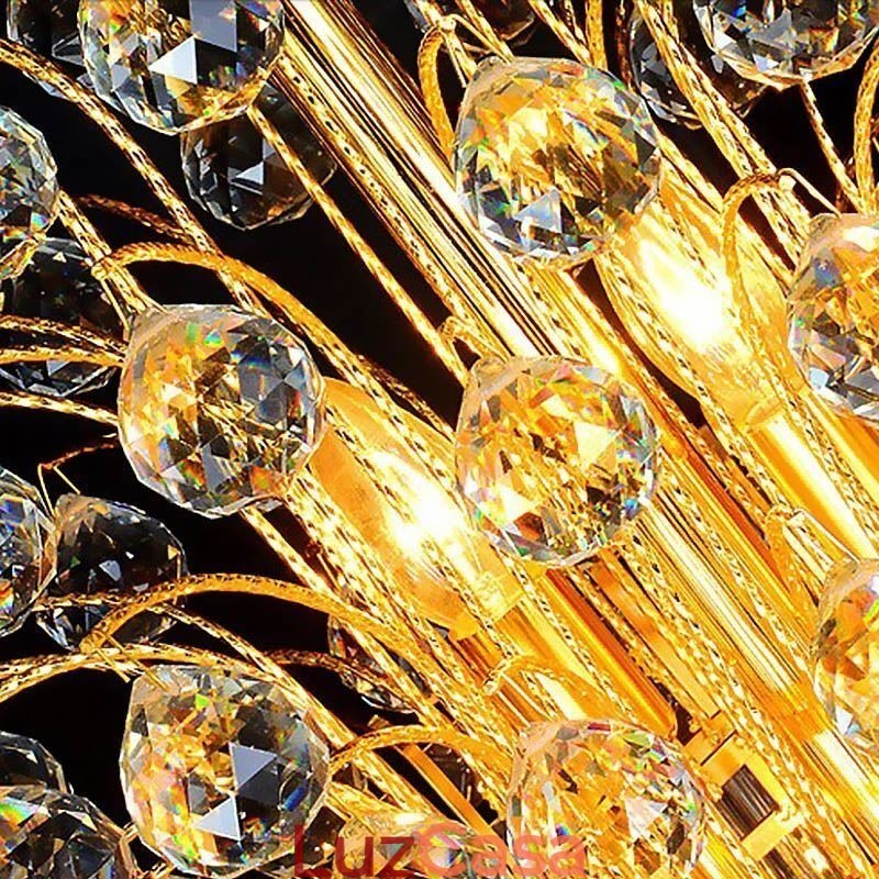 Elegante lustre de cristal império europeu luxo longo pingente
