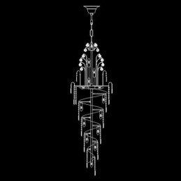 Elegante lustre de cristal império europeu luxo longo pingente