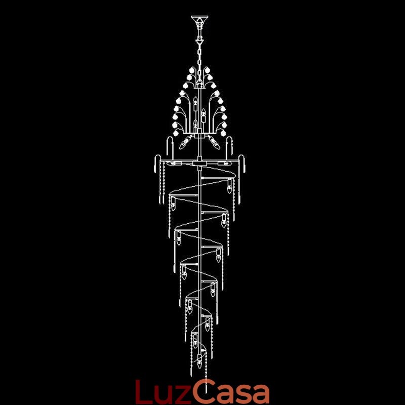 Elegante lustre de cristal império europeu luxo longo pingente