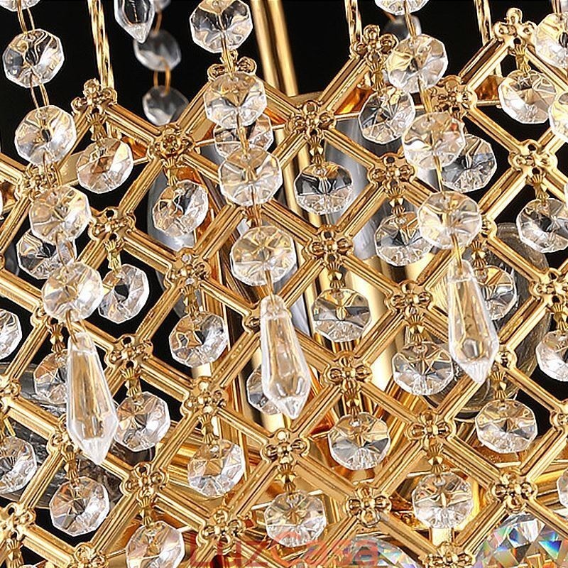 Lustre de cristal de luxo moderno e elegante luz pendente