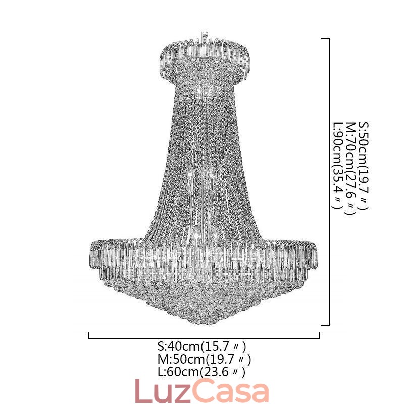 Elegante lustre de cristal europeu pendente luz longa lustre suspenso duplex escada