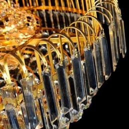 Elegante lustre de cristal europeu pendente luz longa lustre suspenso duplex escada