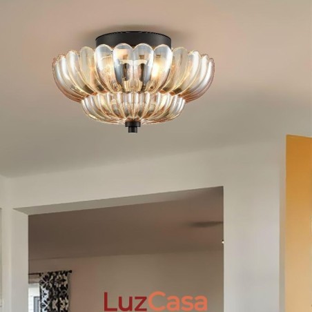 Luminária de teto moderna e simples com base de lótus embutida Luminária de teto moderna e simples com base de lótus embutida