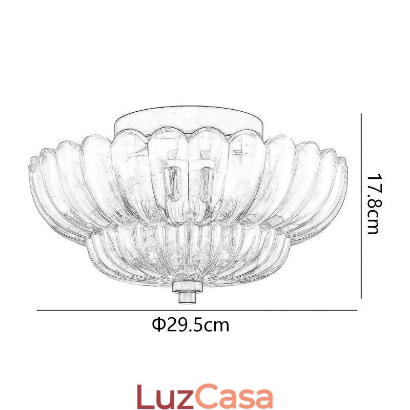 Luminária de teto moderna e simples com base de lótus embutida
